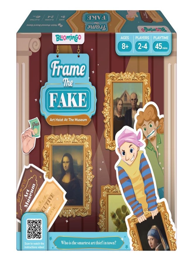 Bloomingo Board Game - Frame the Fake: Thrilling Art Heist Adventure Game for Kids & Adults; Identify Fake Paintings; Outsmart The Other Players To Win Perfect Gift for Ages 8, 9, 10, 11, 12 & More - Image 1